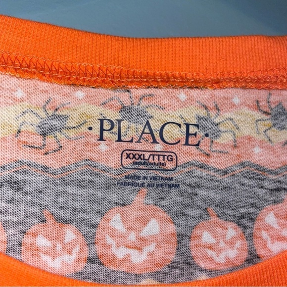 The Place Adult Unisex Glow in the Dark Halloween Fairisle Long Sleeve Tee XXXL - Picture 2 of 7